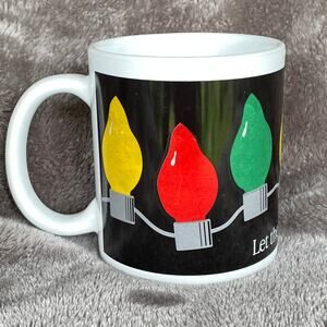 Christmas Lights Mug Vtg 2002 Let There Be Lights Heat Changing Wynn Wolf